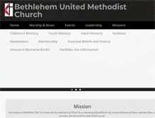 Tablet Screenshot of bethlehemumc.org